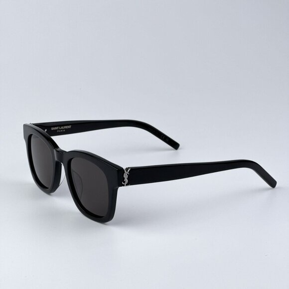 Saint Laurent SLM124 001 BRAND NEW Sunglasses Black Grey Square Unisex main image 5